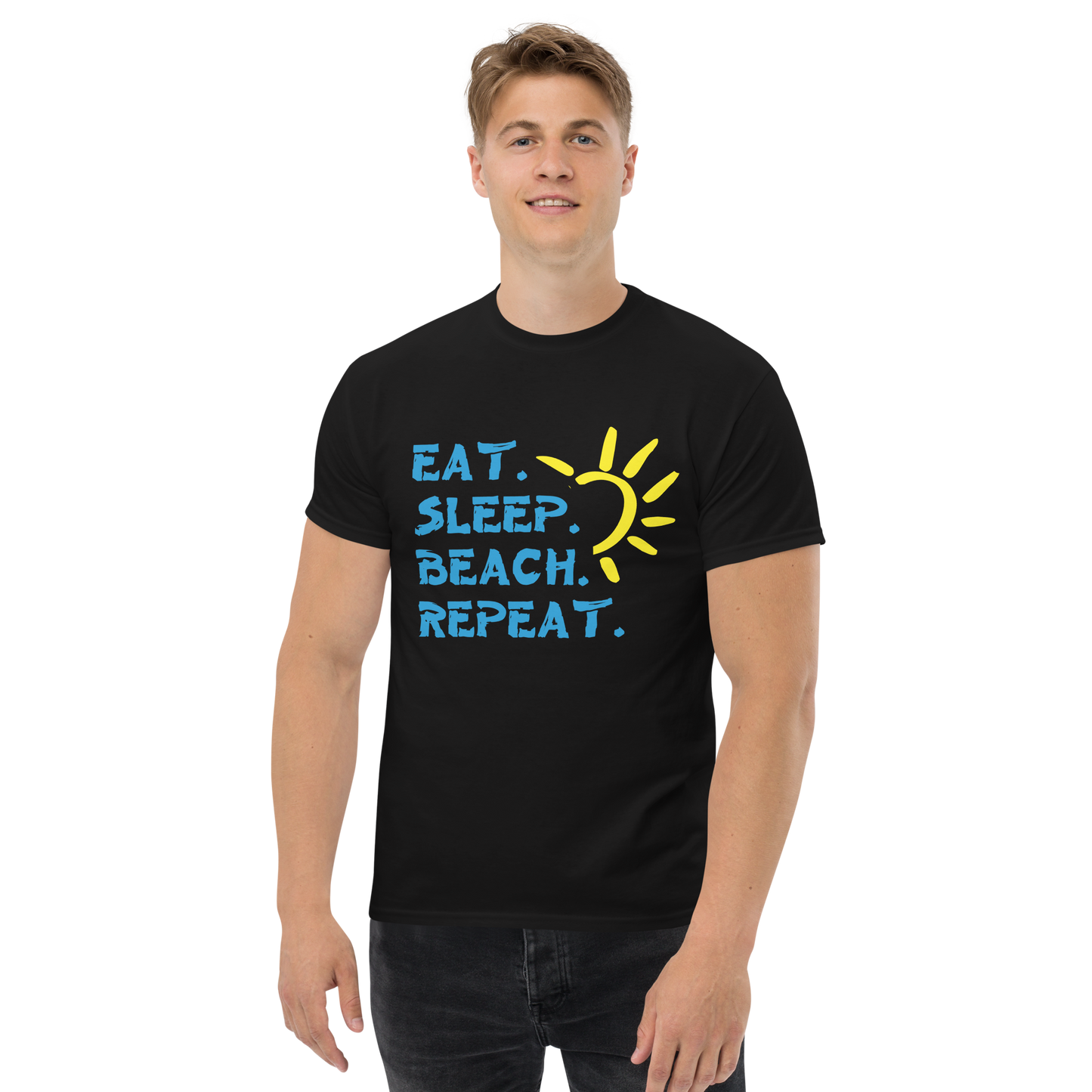 Eat-Sleep-Beach-Repeat - Klassisches T-Shirt