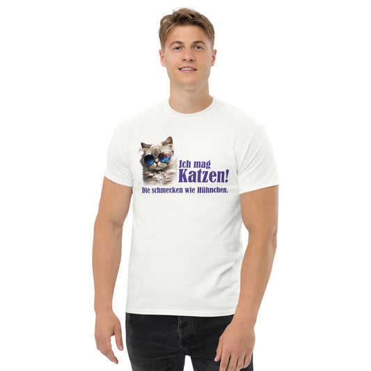 "Ich mag Katzen" - Klassisches T-Shirt