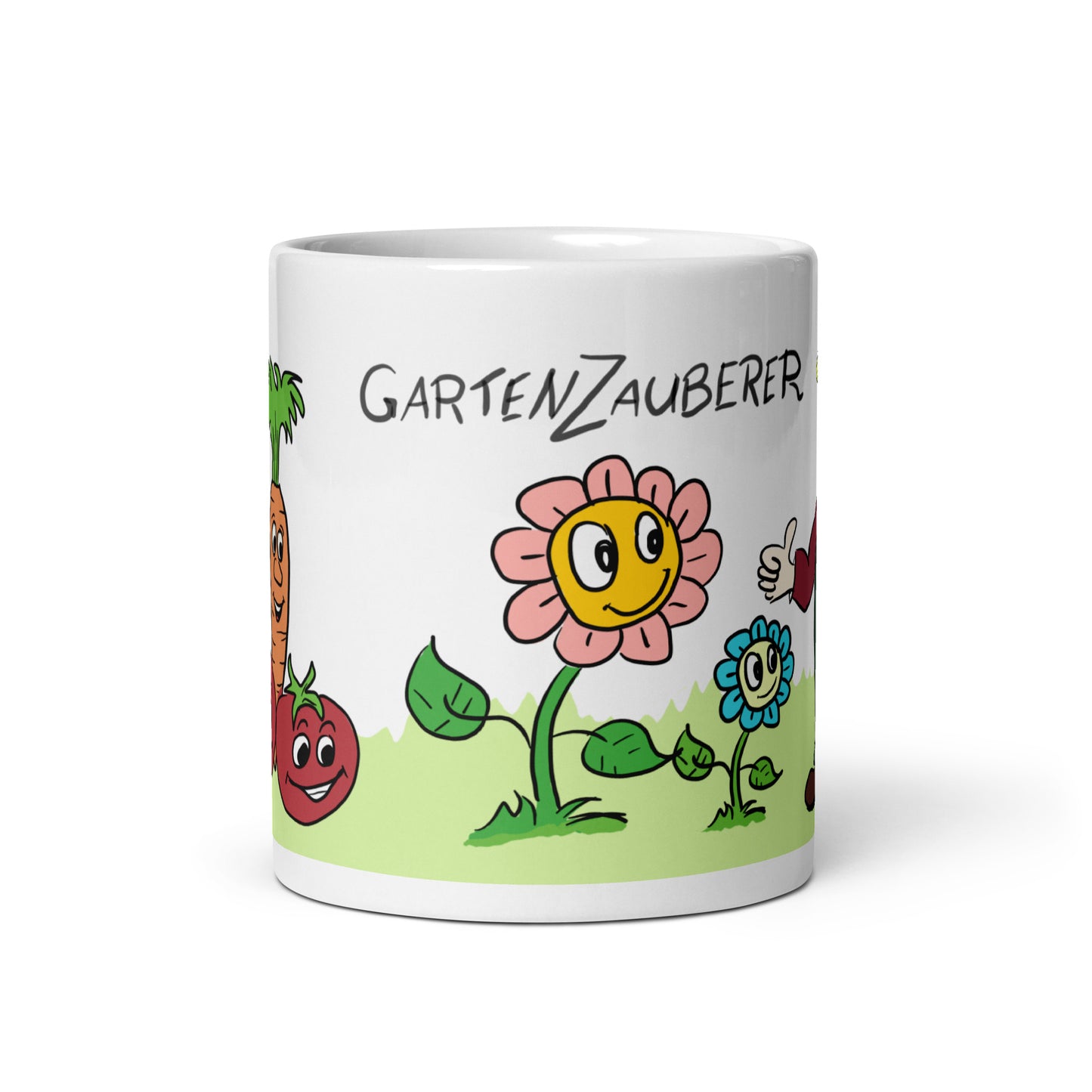 GartenZauberer - Weiße, glänzende Tasse